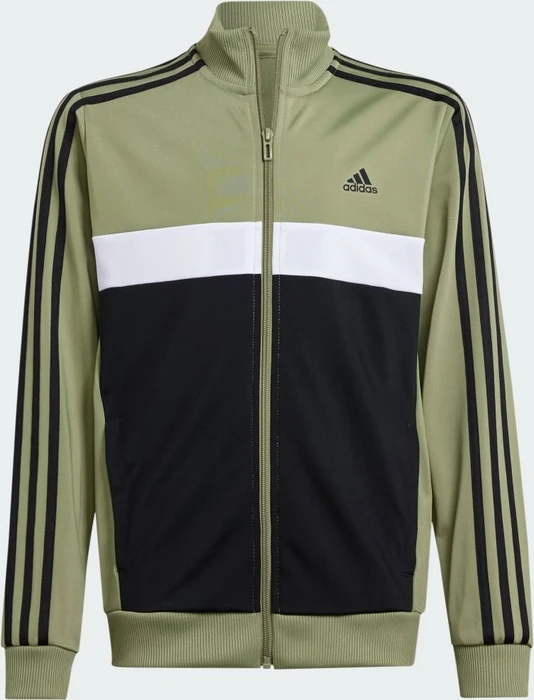 adidas Essentials 3-Streifen Tiberio Trainingsanzug tent green/black/white (Junior)