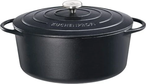 Küchenprofi Provence Bratentopf oval 33cm 7l schwarz