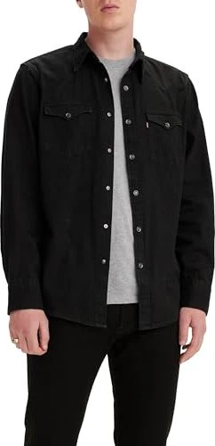 Levi's Barstow Standard Fit Western Hemd langarm marble black/denim rinse (Herren)