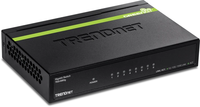 TRENDnet TEG-S GREENnet Desktop Gigabit Switch, 8x RJ-45