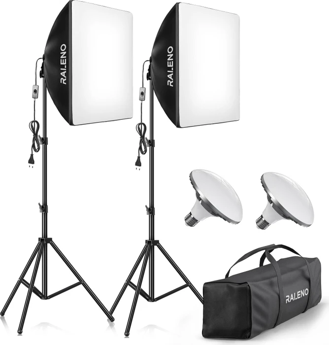 RaLeno 2x 50W LED Softbox Set