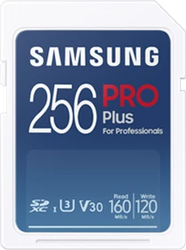 Samsung PRO Plus for Professionals R160/W120 256GB, UHS-I U3, Class 10