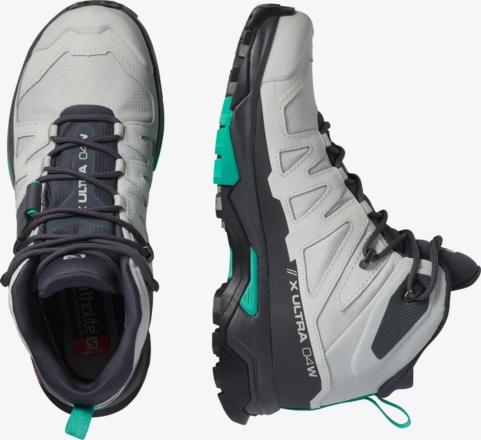 Salomon X Ultra 4 Mid GTX lunar rock/ebony/mint leaf (Damen)