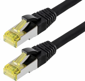 Helos Premium Patchkabel, Cat6a, S/FTP, RJ-45/RJ-45, 30m, schwarz