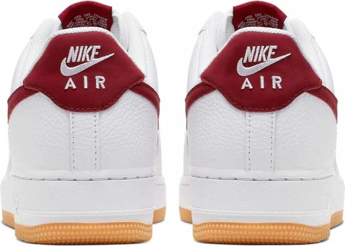 Nike Air Force 1 white/blue void/gum medium brown/team red (Herren)