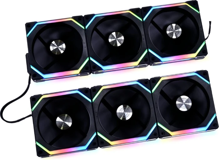 Lian Li Uni Fan SL120V2 RGB, schwarz, LED-Steuerung, 120mm, 3er-Pack