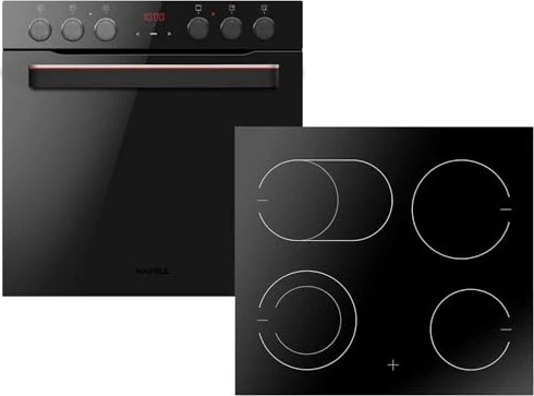 Häfele Assedo SHCC54ABi6a Einbauherd-Set all black