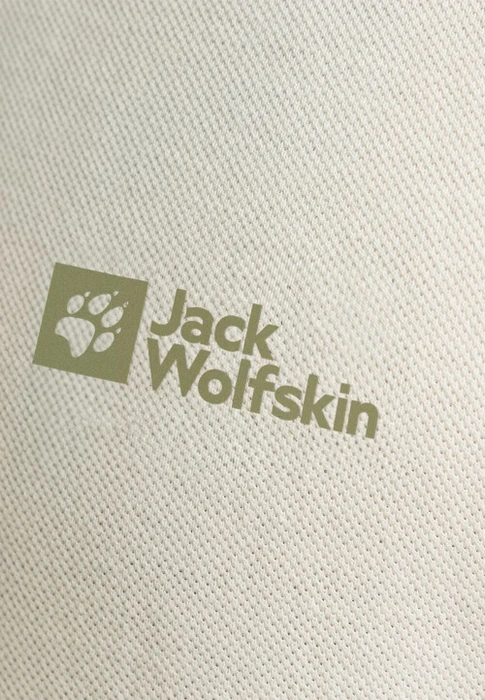 Jack Wolfskin Essential Poloshirt kurzarm cotton white (Herren)
