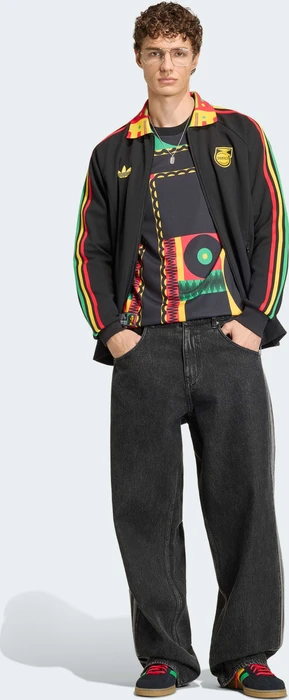 adidas Jamaika x Bob Marley Anthem Auswärts Trainingsjacke schwarz (Herren)