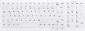 Contour Design Active Key Desinfizierbare Tastatur mit Nummernfeld, weiß, USB, DE (BC-C7000F-U1-W/GE)