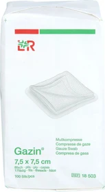 Lohmann & Rauscher Gazin Mullkompresse unsteril 8-fach, 7.5 x 7.5cm, 100 Stück