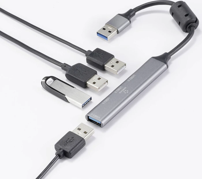 Renkforce 3+1-Port USB-Hub, USB-A 3.0 [Stecker]