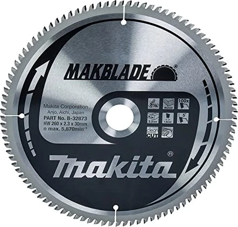Makita Makblade Kreissägeblatt 100Z, 260x2.3x30mm, 1 Stück