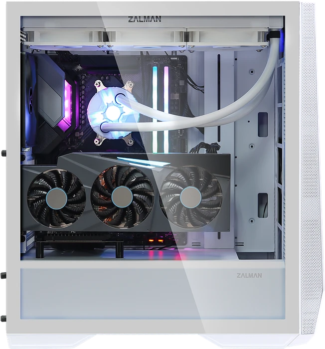 Zalman Z9 Iceberg_White, weiß, Glasfenster