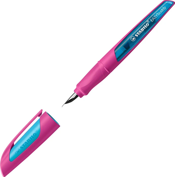 STABILO EASYbuddy FRESH Edition pink/hellblau, linke Hand