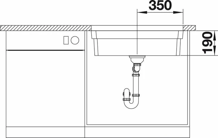Blanco Etagon 700-U InFino Unterbau Becken mittig edelstahl