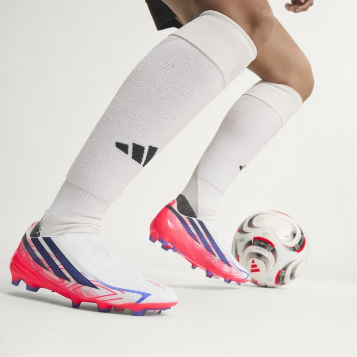 adidas F50 Hyperfast League Laceless FG cloud white/solar purple/solar turbo