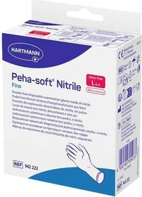 Hartmann Peha-soft Nitril Fino Einweghandschuhe L blau, 10 Stück