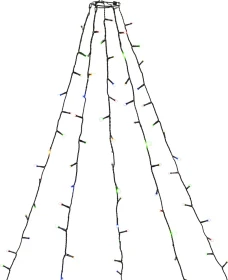 Konstsmide Lichterkette Baummantel grün LED 150x mehrfarbig