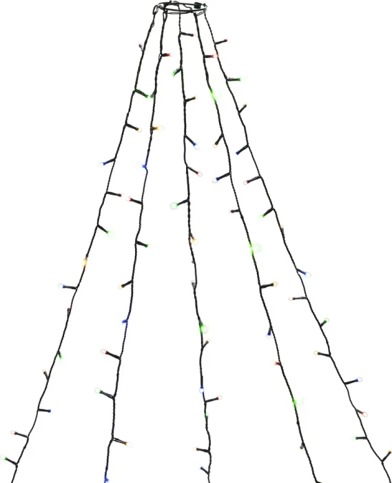 Konstsmide Lichterkette Baummantel grün LED 150x mehrfarbig