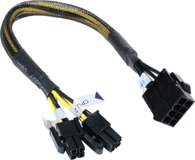 Akasa 4/8-Pin ATX12V Verlängerungskabel, 300mm, sleeved schwarz/gelb (AK-CB8-8EXT)