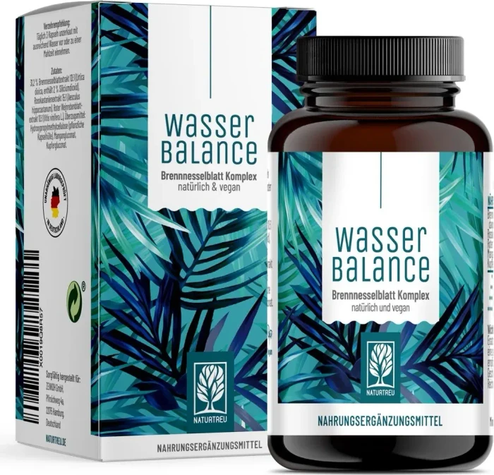 Naturtreu Wasser Balance Brennnessel Kapseln, 90 Stück