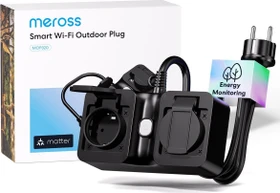 Meross Matter Smart WiFi Plug Indoor/Outdoor, 2-fach, kompatibel mit Apple Homekit, Smart-Steckdose (MOP320MA-EU)