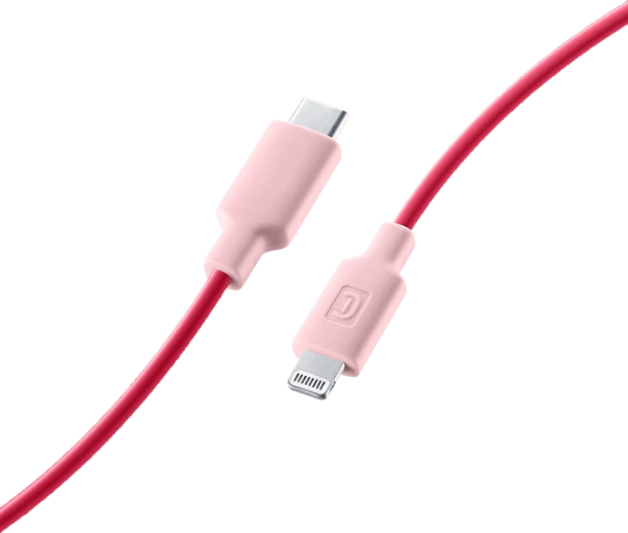 Cellularline Style Color Cable USB-C/Lightning 1m rosa