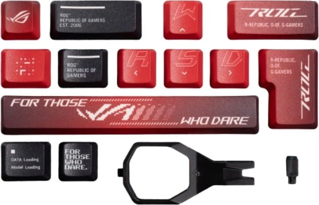 ASUS ROG Dye-Sub PBT Keycaps für ROG NX-Switches, Kunststoff (PBT), rot/schwarz, 13 Tasten