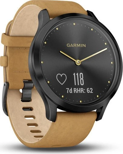 Garmin vivomove HR Premium Aktivitäts-Tracker black/tan
