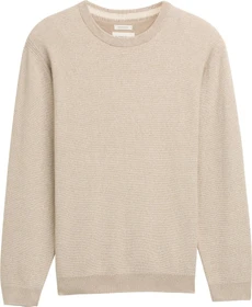 Tom Tailor Bio-Baumwolle Strickpullover beige offwhite twotone (Herren)