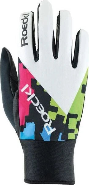 Roeckl Lohhof Laufhandschuhe weiß/multicolor (30-620046-1099)