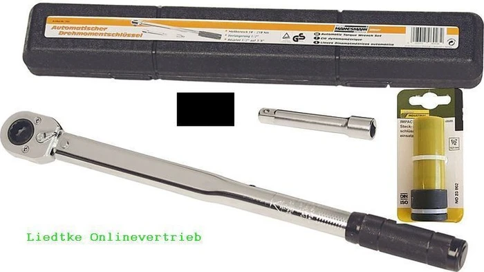 Mannesmann 183-A Drehmomentschlüssel inkl. Werkzeugbox, 1/2"