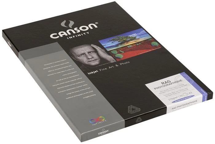 Canson Infinity Rag Photographique Fotopapier matt hellweiß, A4, 310g/m², 25 Blatt (206211046)