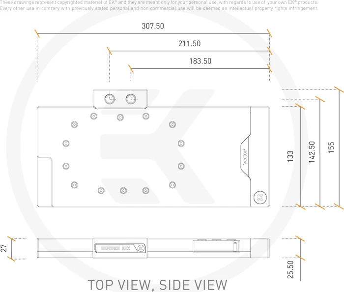 EK Water Blocks Quantum Line EK-Quantum Vector² Strix RTX 3080/90 D-RGB, Nickel, Acetal