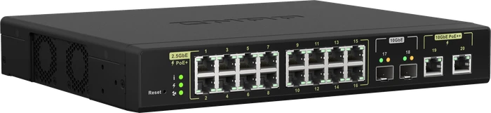 QNAP QSW-M2100 Desktop 2.5G Managed Switch, 18x RJ-45, 2x SFP+, 280W PoE++