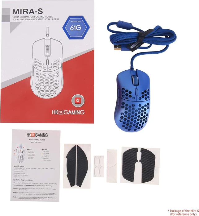 HK Gaming Mira-M Gaming Mouse Metallic blau, USB
