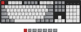 Keychron K10 OEM Dye-Sub Keycap-Set Retro Mac, Kunststoff (PBT), Retro Mac, weiß/rot/grau, 111 Tasten (104+7), ANSI-US