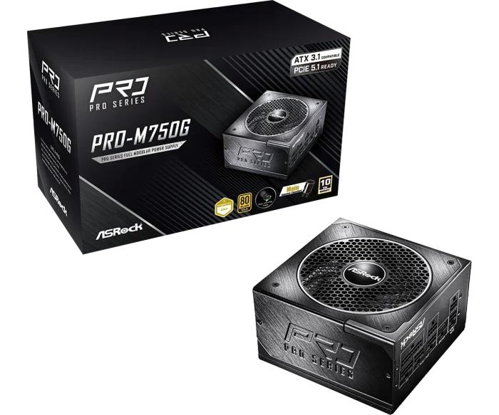 ASRock PRO Series Full Modular Gold PRO-M750G 750W, ATX 3.1