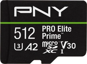 PNY Pro Elite Prime R200/W150 512GB Kit, UHS-I U3, A2, Class 10