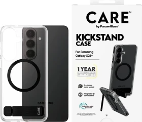 PanzerGlass Care Urban Explorer Case transparent mit Kickstand & Qi schwarz für Samsung Galaxy S26+