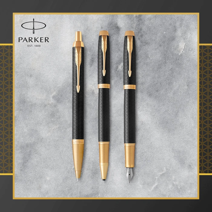 Parker IM Premium Kugelschreiber black/gold trim, Geschenkbox