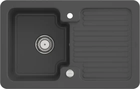 Villeroy & Boch Condor 45 Einbau Becken reversibel mit Ablauffernbedienung graphite