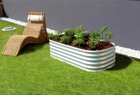 Vitavia Terra 401 Basic Hochbeet oval 162x82cm blank