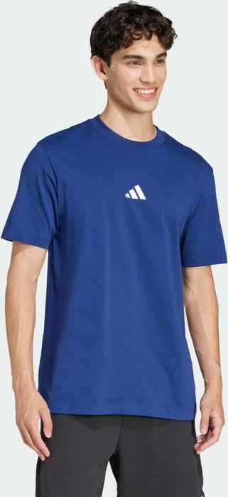 adidas Essentials Small Logo Single Jersey T-Shirt kurzarm dark blue/white (Herren)