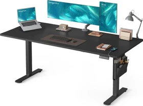 Songmics elektrisch höhenverstellbarer Sitz-Steh-Schreibtisch 180x80cm schwarz/schwarz