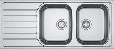Franke Spark SKX 621 Einbau Doppelspüle reversibel edelstahl