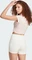 adidas Lounge Ribbed Crop T-Shirt kurzarm sandy pink (Damen) Vorschaubild