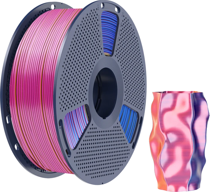 Sunlu Silk PLA+ Tri-Color Red Yellow Blue, mehrfarbig, Spule, 1.75mm, 1.00kg