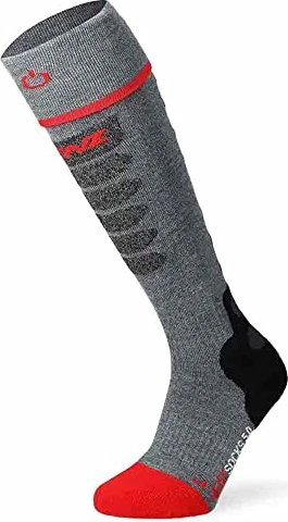 Lenz Heat Sock 5.1 Toe Cap Socken anthrazit/rot